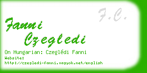 fanni czegledi business card